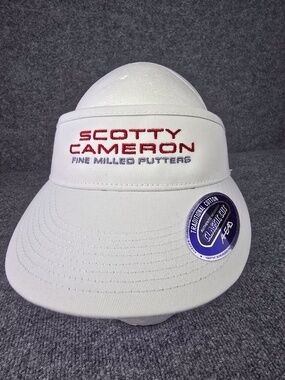 Scotty Cameron Ahead Golf Visor Fine Milled Putters White Classic Cut NWT